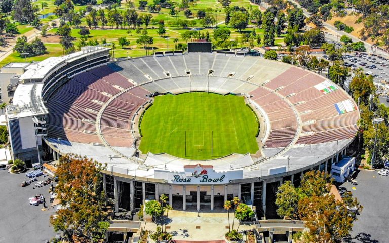 The Rose Bowl Stadium in Pasadena, CA